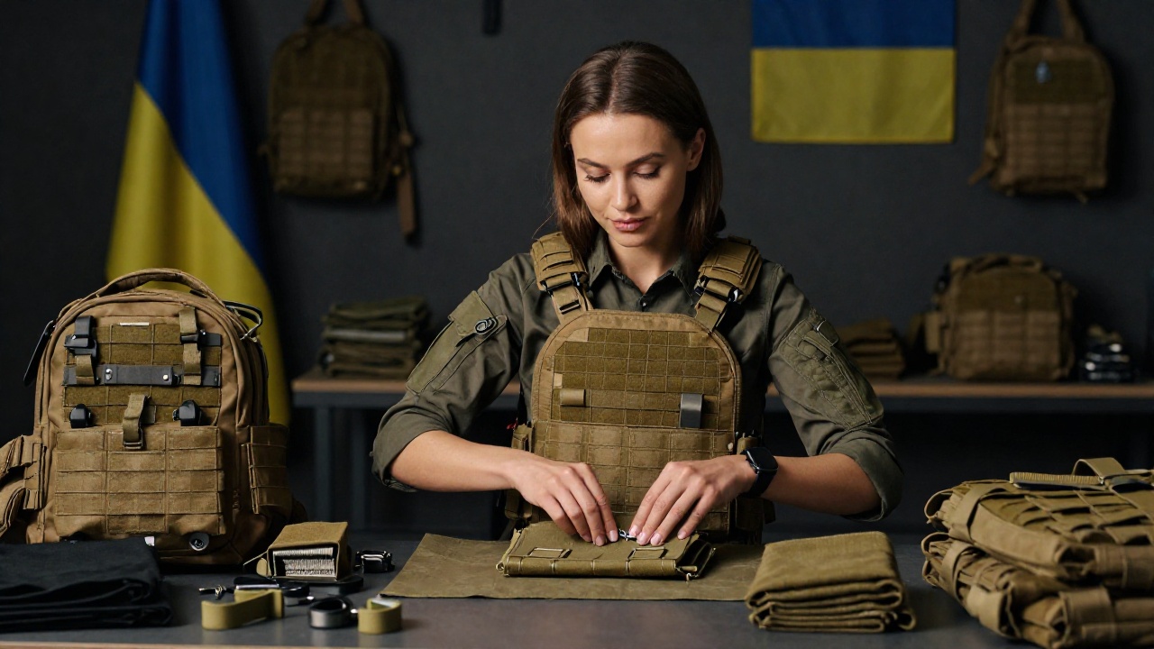 Специалист проверяет тактическое снаряжение